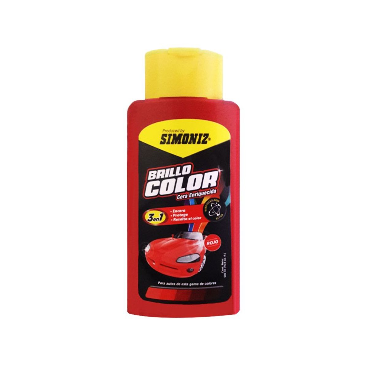 SIMONIZ - Cera Liquida De Auto Rojo Simoniz 500ml 3en1