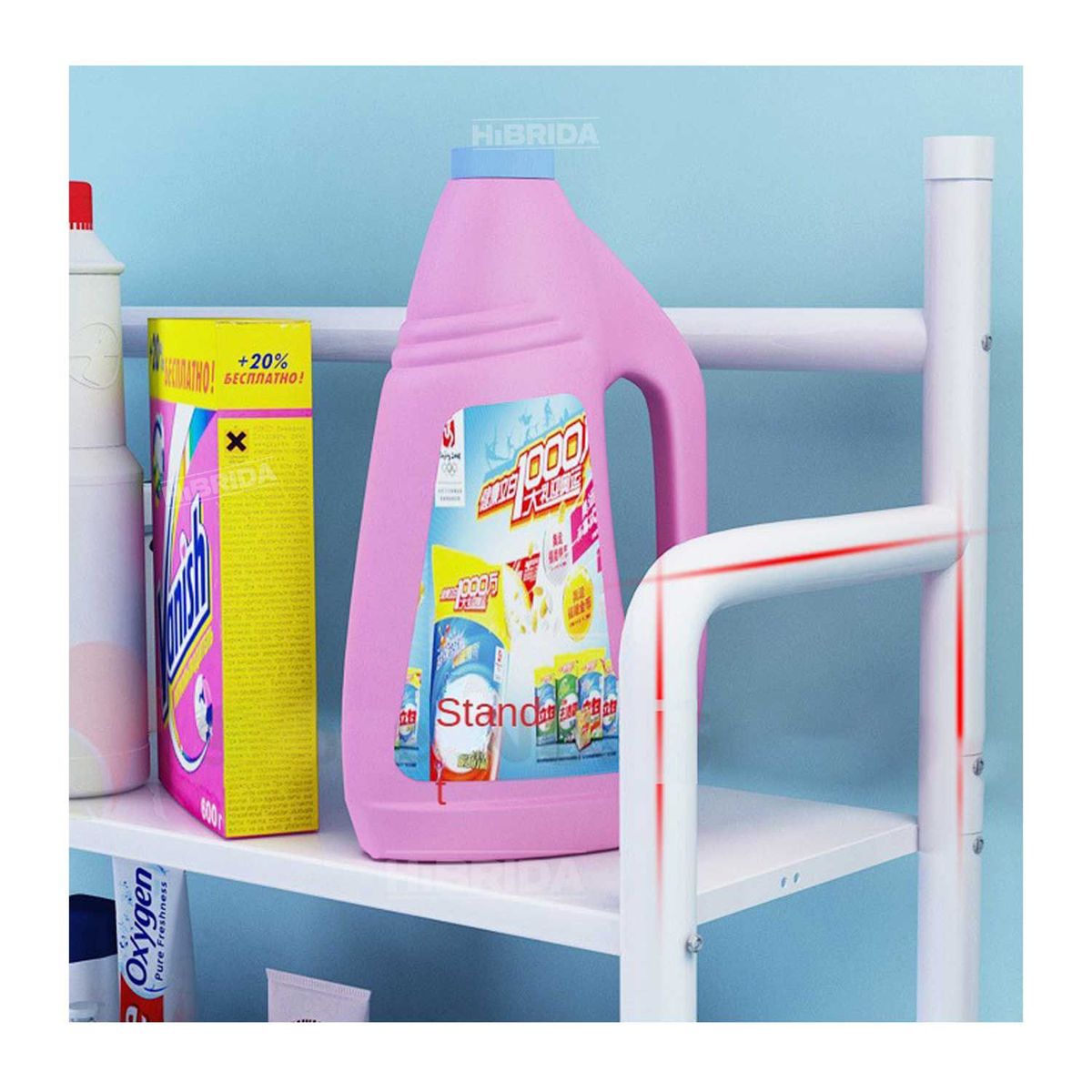 GENERICO - ESTANTE LAVADORA BLANCO 3 NIVELES MULTIFUNCIONAL RACK