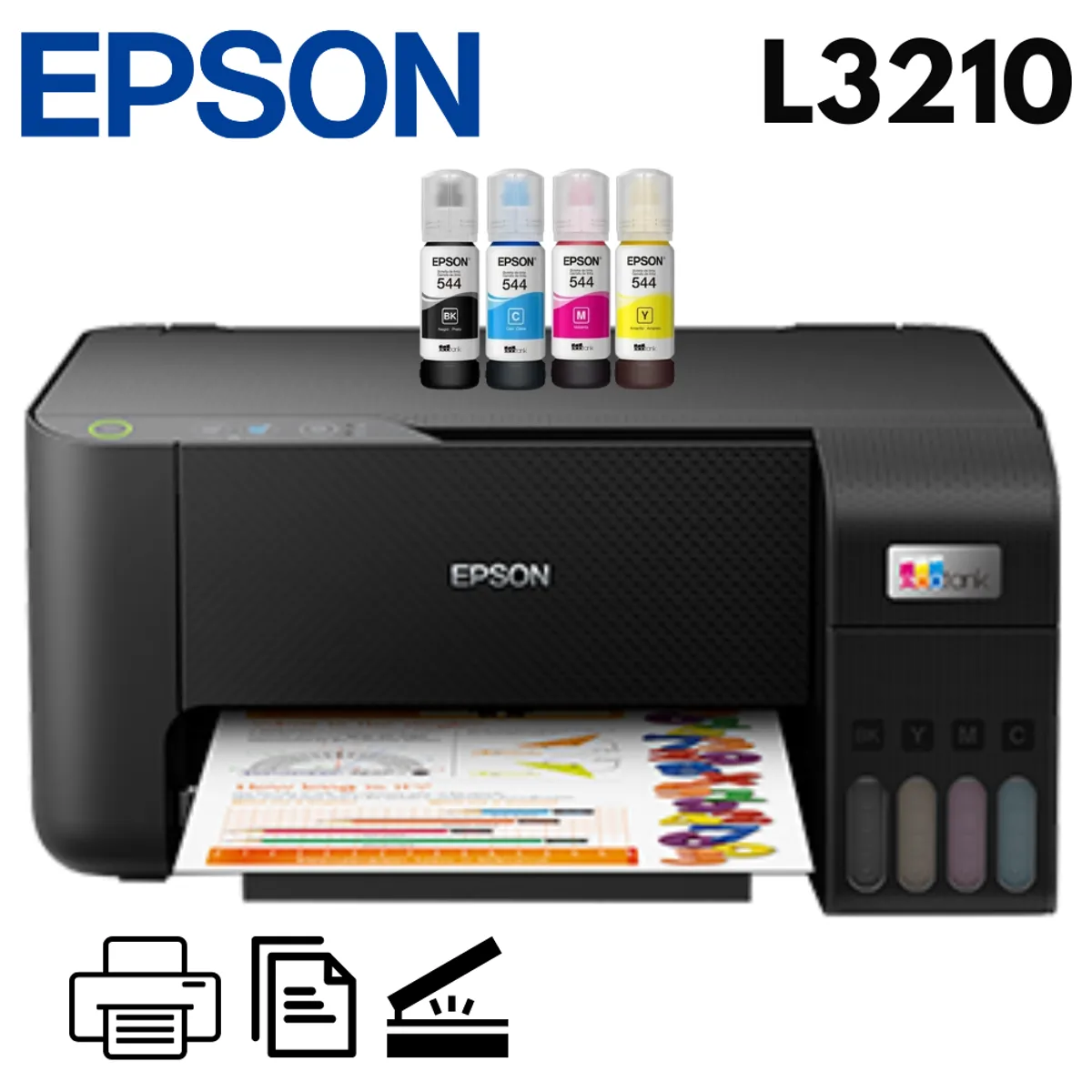 EPSON - Impresora Multifuncional Epson EcoTank L3210 USB