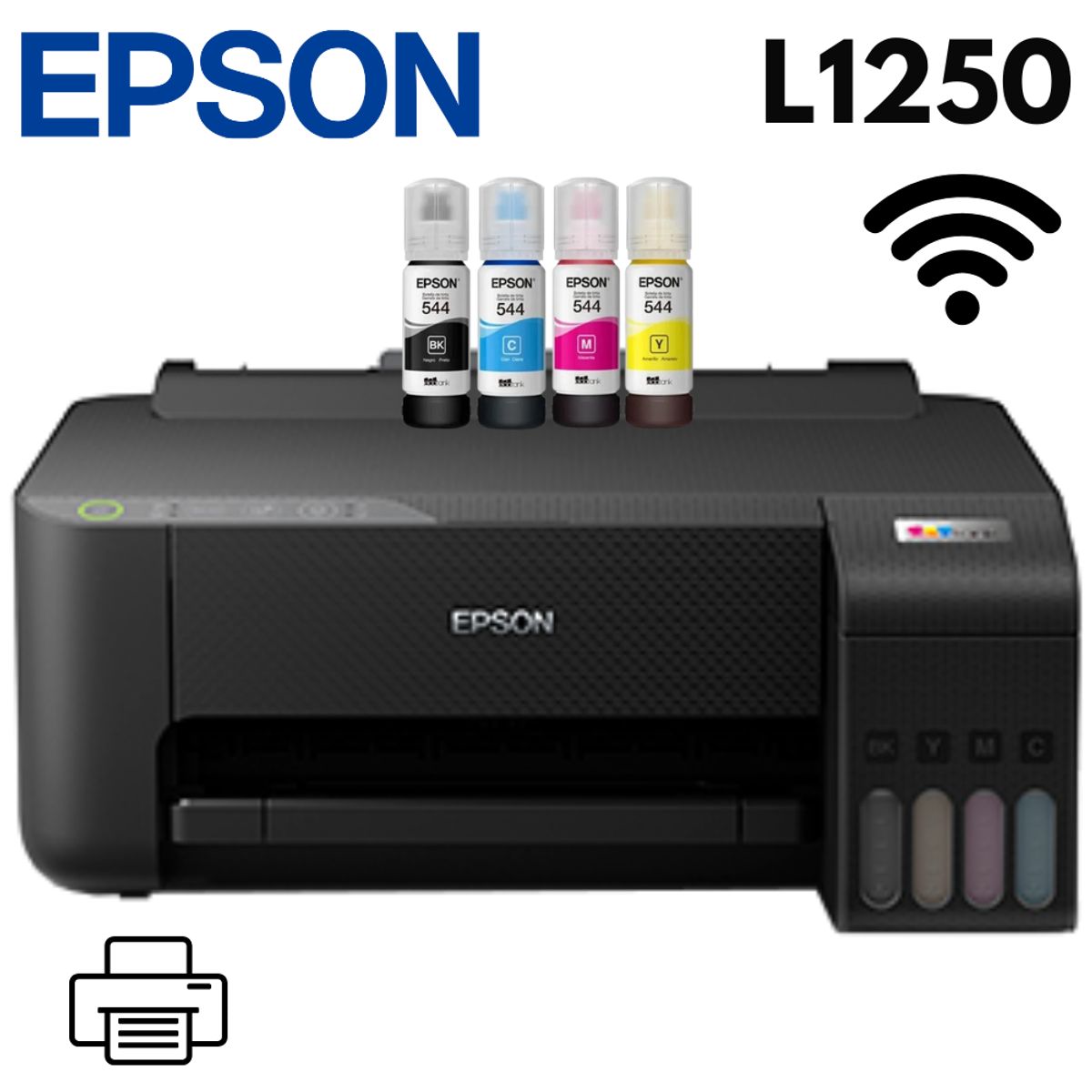 EPSON - Impresora de tinta Epson EcoTank L1250 WIFI solo impresora