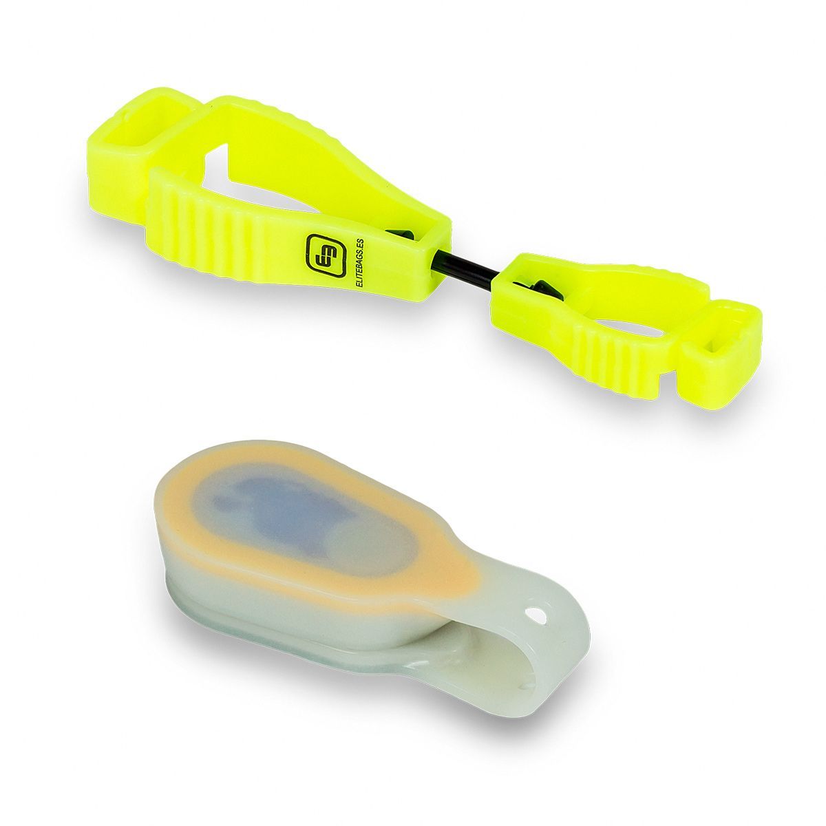 ELITE BAGS - Pinzas fotoluminiscentes porta-sueros - Linterna Magnética fotoluminiscente