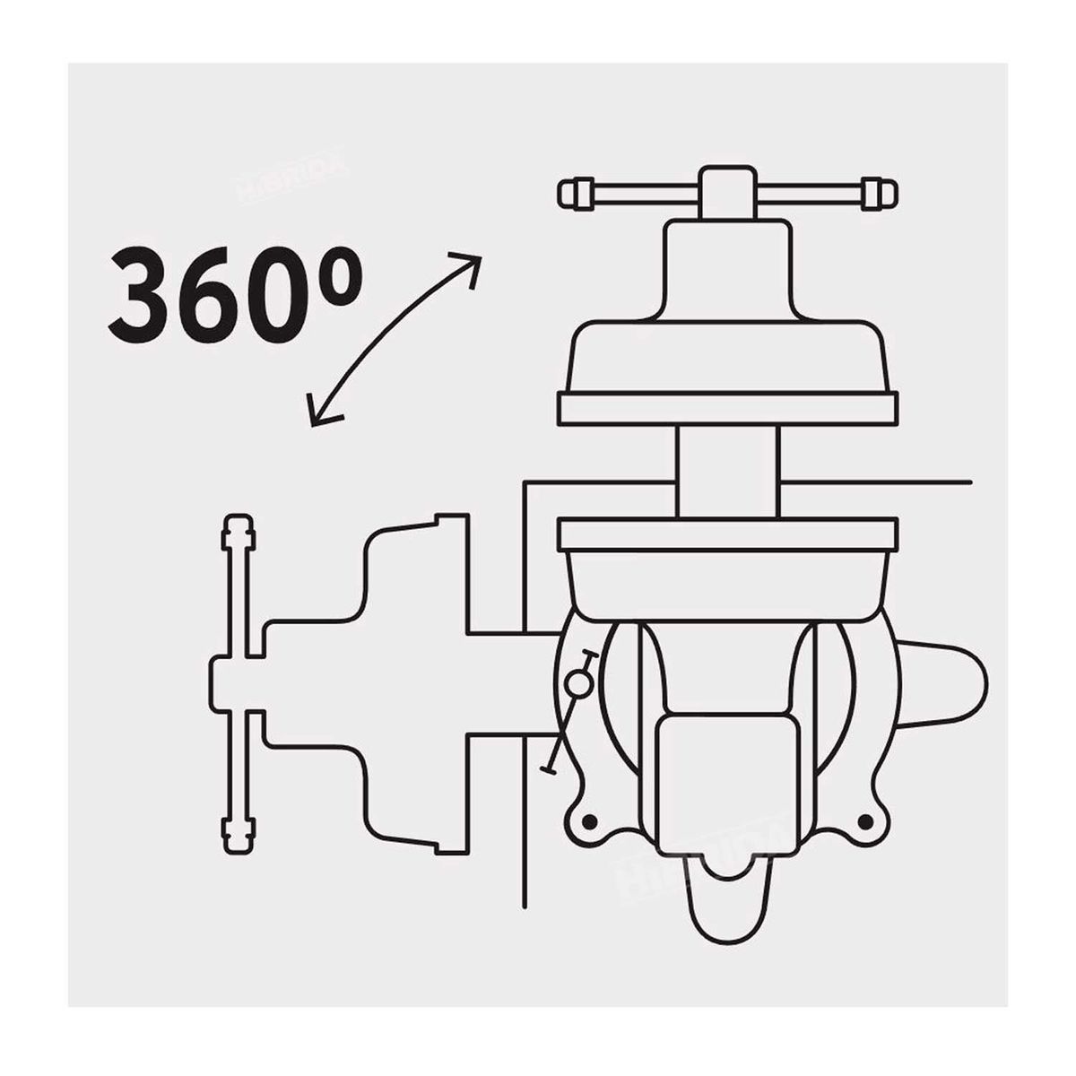 PRETUL - TORNILLO DE BANCO 4 CON YUNQUE MORZA BASE GIRATORIA PRETUL