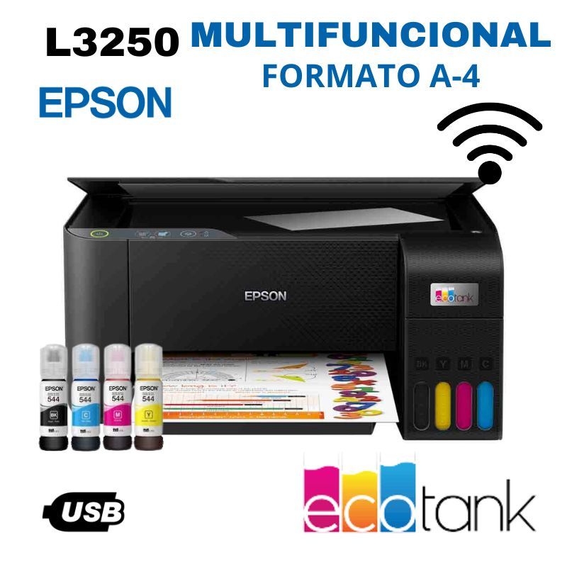 EPSON - Impresora Multifuncional Epson Ecotank L3250 Wifi Inalambrico
