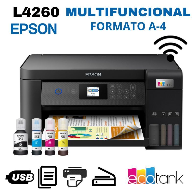 EPSON - Impresora Multifuncional Epson Ecotank L4260 Wifi Duplex