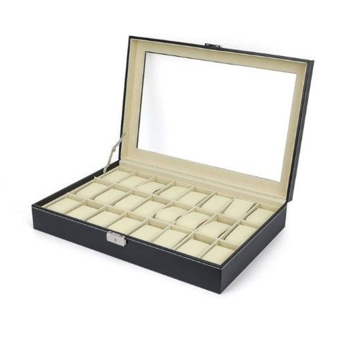 GENERICO - Maletín organizadora 12 relojes Negro.