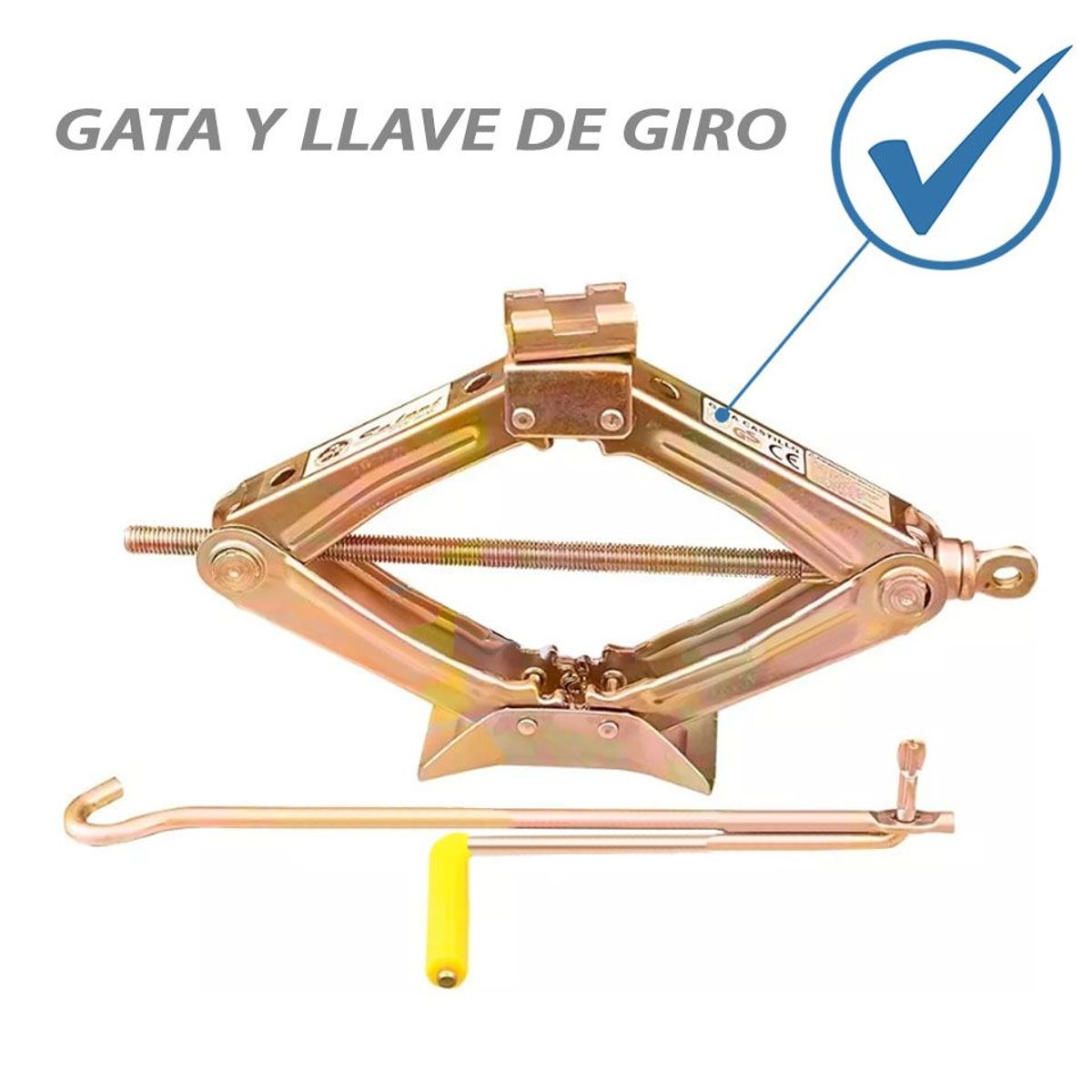 GENERICO - Gata De Auto Tipo Castillo 1 Tonelada /Automóvil/Carro