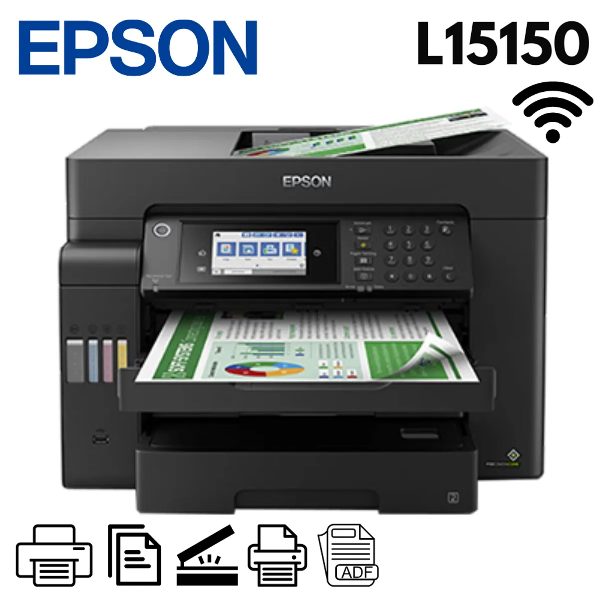 EPSON - Impresora Multifuncional Epson EcoTank L15150 A3 Wifi Duplex ADF