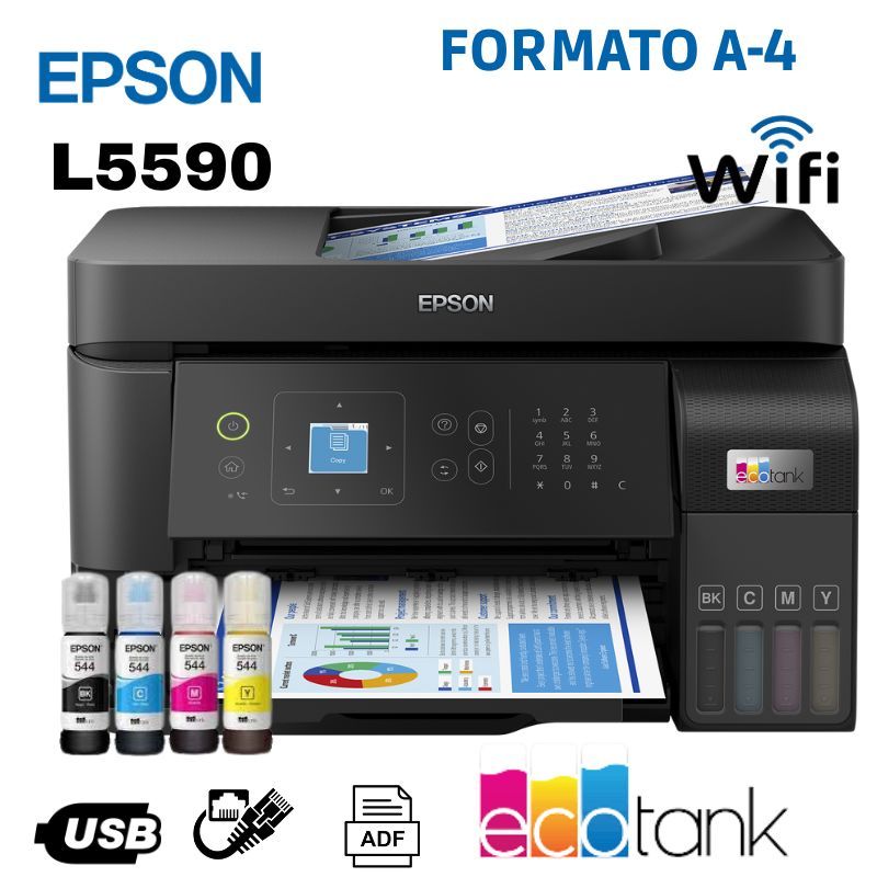 EPSON - Impresora Multifuncional Epson EcoTank L5590 ADF Wifi Ethernet