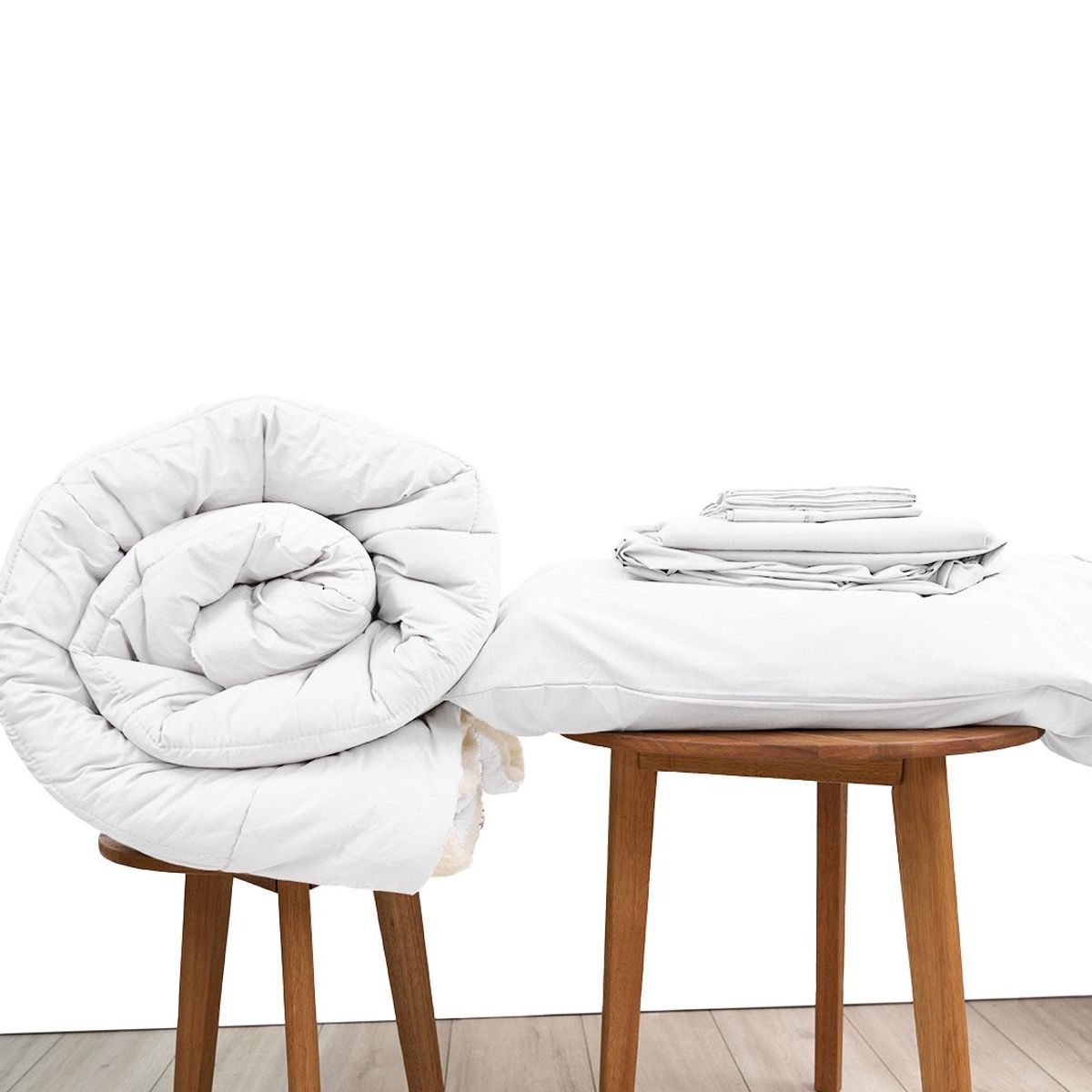 COBITEX HOME - Sábanas + Edredón con corderito 2 plazas 600 hilos blanco Cobitex 100% algodón