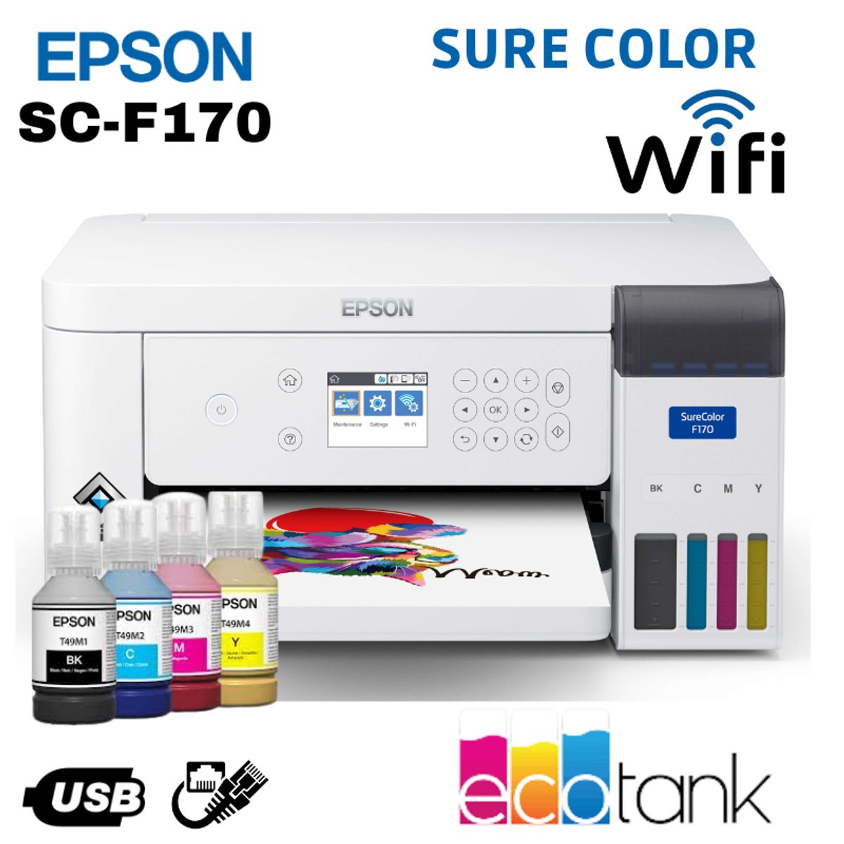 EPSON - Impresora de Sublimacion Epson F170 Wifi A4
