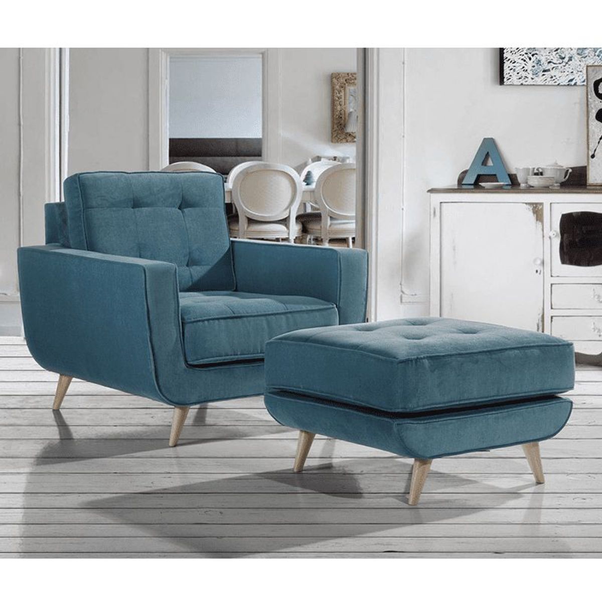 GENERICO - Sillon + Banqueta Ocean Living Furniture Turquesa
