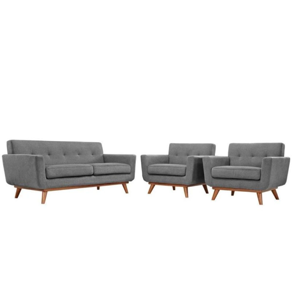 GENERICO - Juego de Sala 3 1 1 Cristina Living Furniture Gris Claro