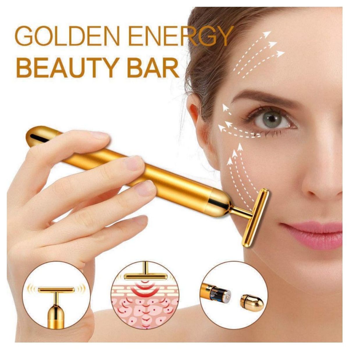 GENERICO - Masajeador Facial T Vibración Anti-Arrugas Rejuvenecedor de Rostro AS