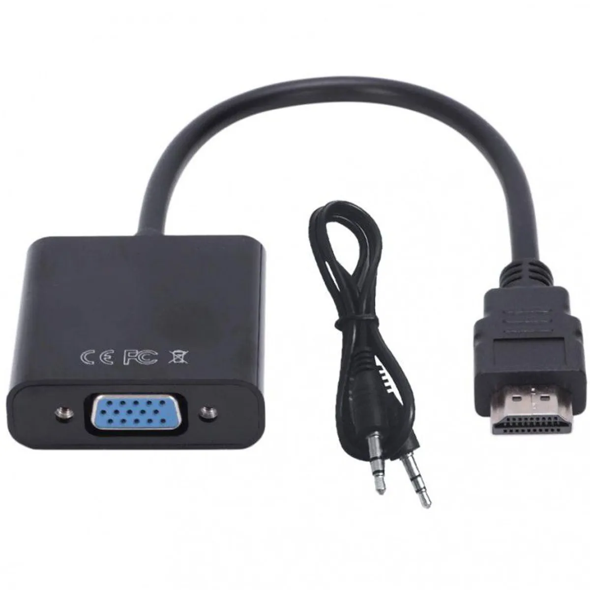 GENERICO - Cable Adaptador Hdmi a Vga 1080p Imagen Monitor Pantalla