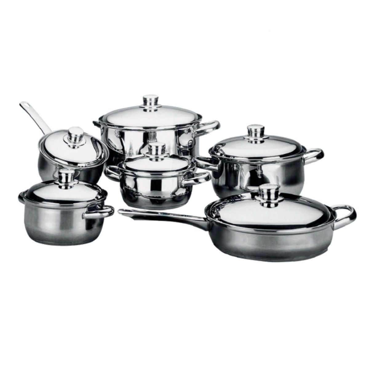 ROYAL - Juego de Ollas aceradas 12 piezas Royal RY-122CW Acero