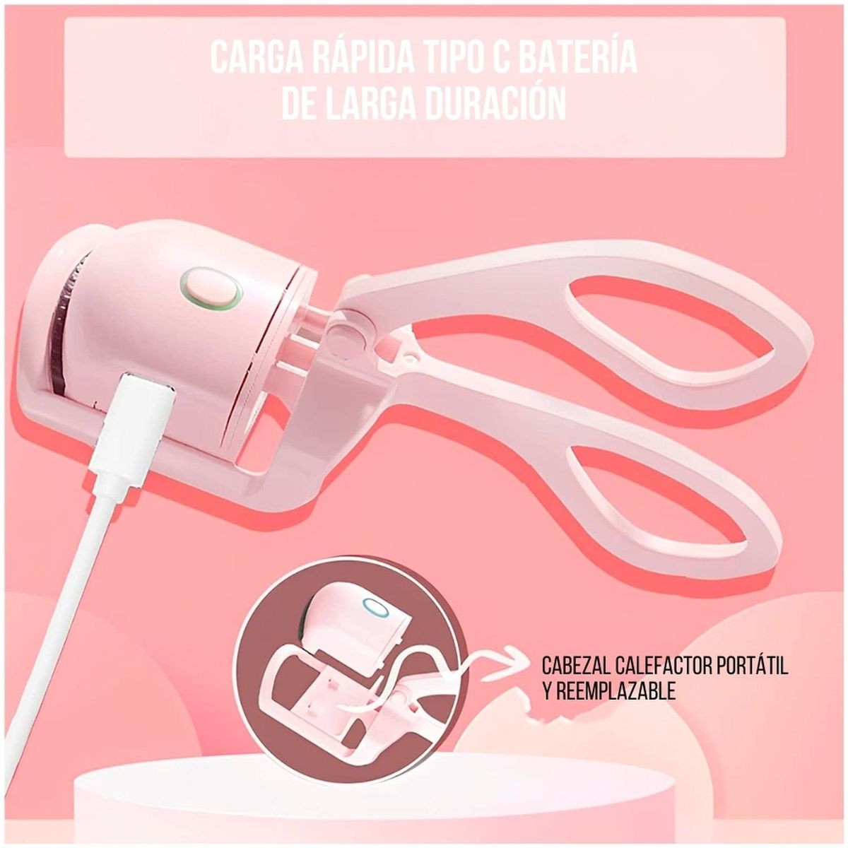 MINARI - Rizador de Pestañas Eléctrico Recargable R50 Color Aleatorio