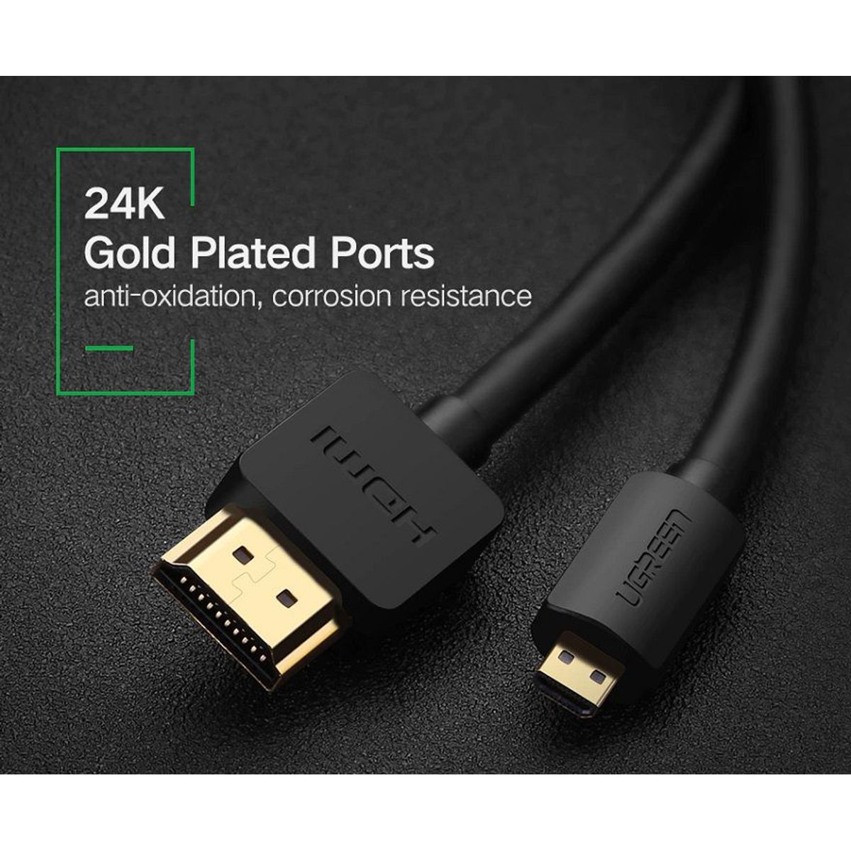 UGREEN - Cable Micro Hdmi 3m 4K Camaras Laptops Tablets Pvc 60Hz
