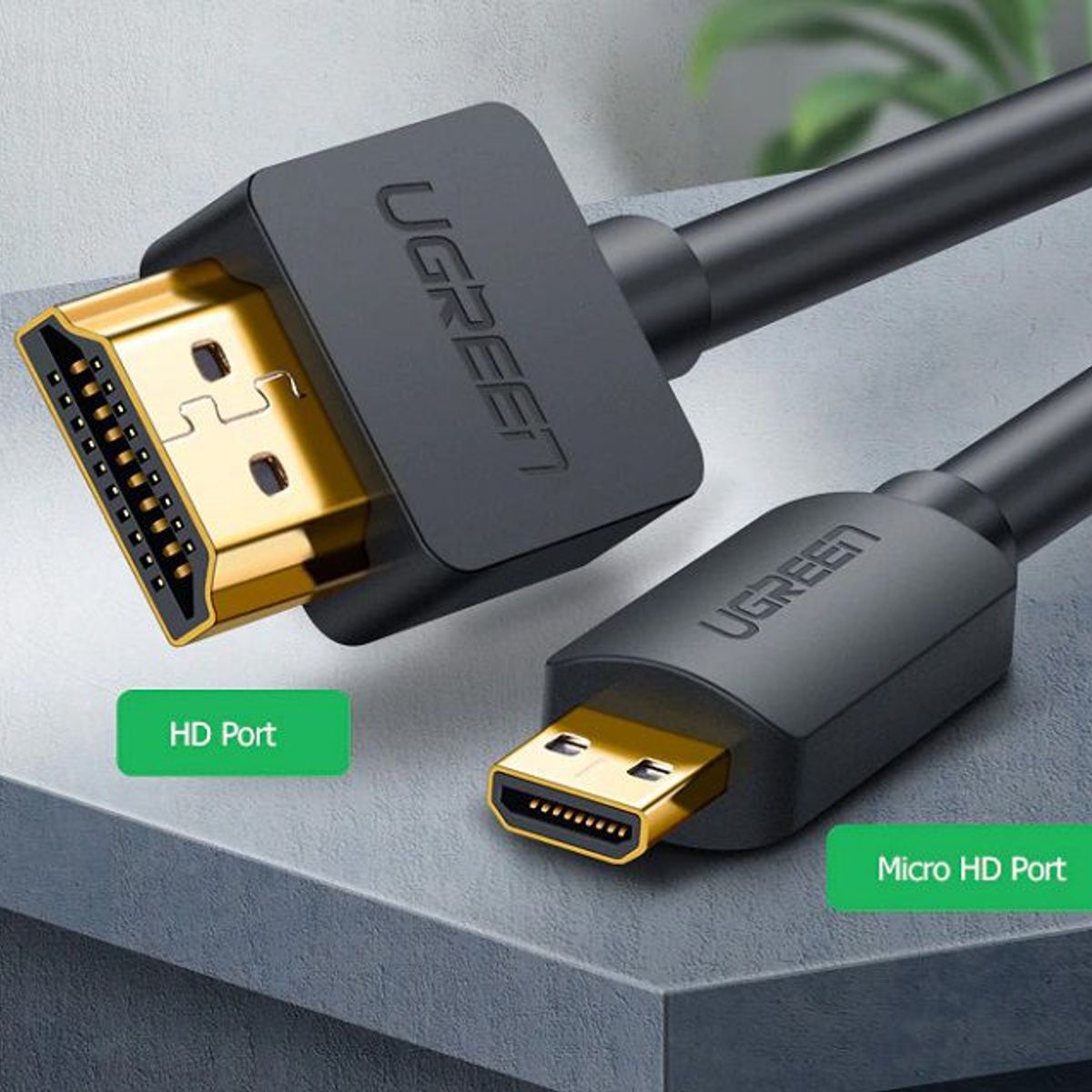 UGREEN - Cable Micro Hdmi 3m 4K Camaras Laptops Tablets Pvc 60Hz