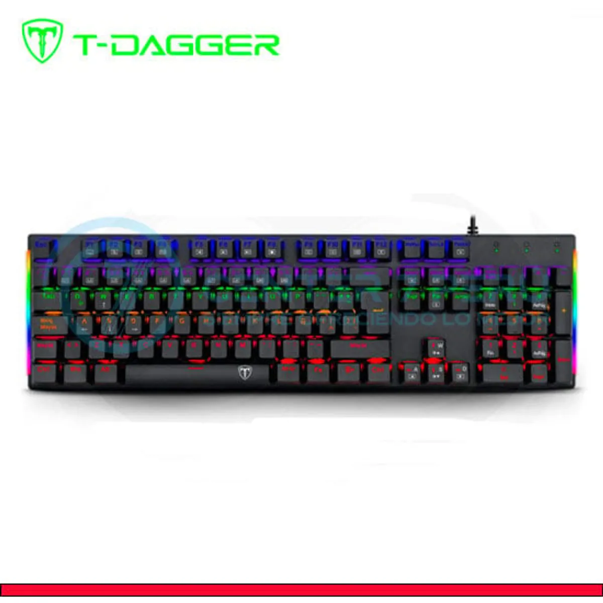 T-DAGGER - Teclado KB Mecánico NAXOS Black FullSize Red T-Dagger