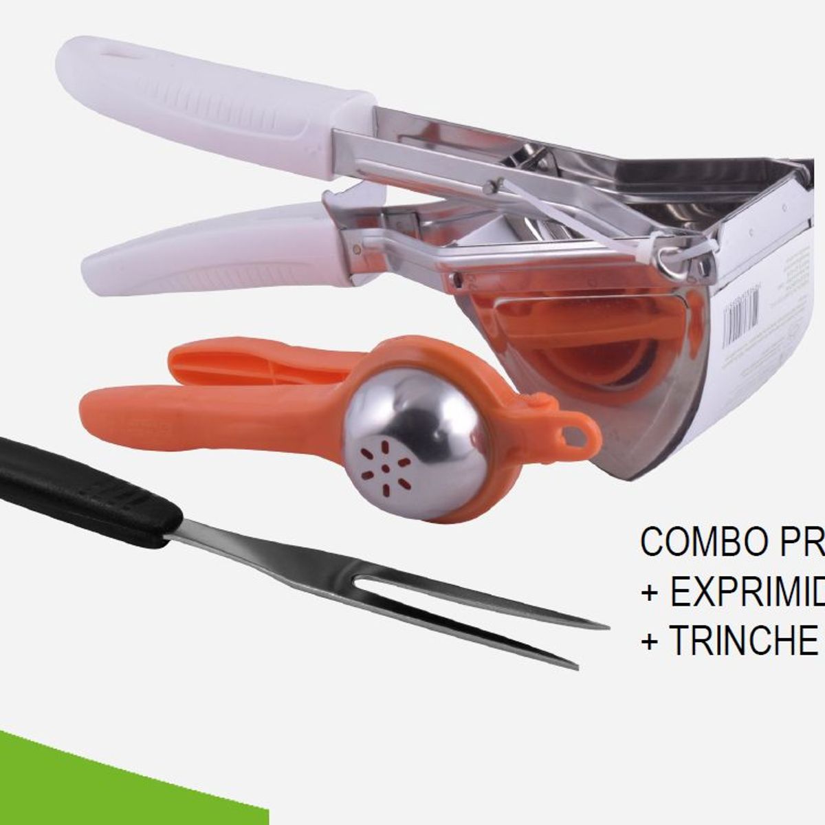 FACUSA - Prensa papas de Facusa con Exprimidor de Limon y trinche de Regalo