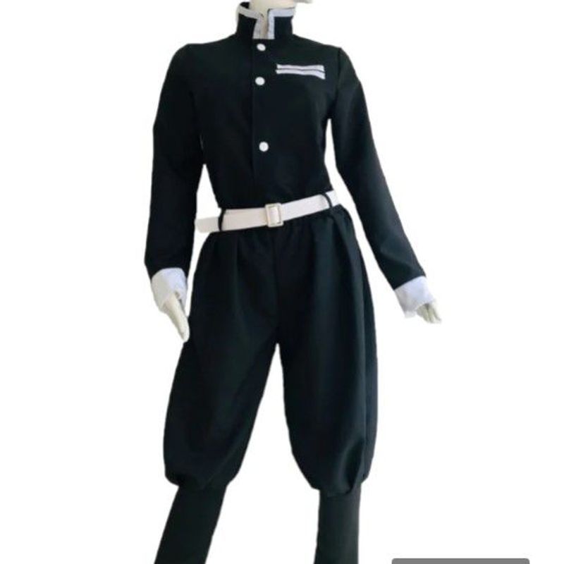 GENERICO - TRAJE DE CAZADOR DEMON SLAYER SACO PANTALON Y CINTURON - DJ MODAS