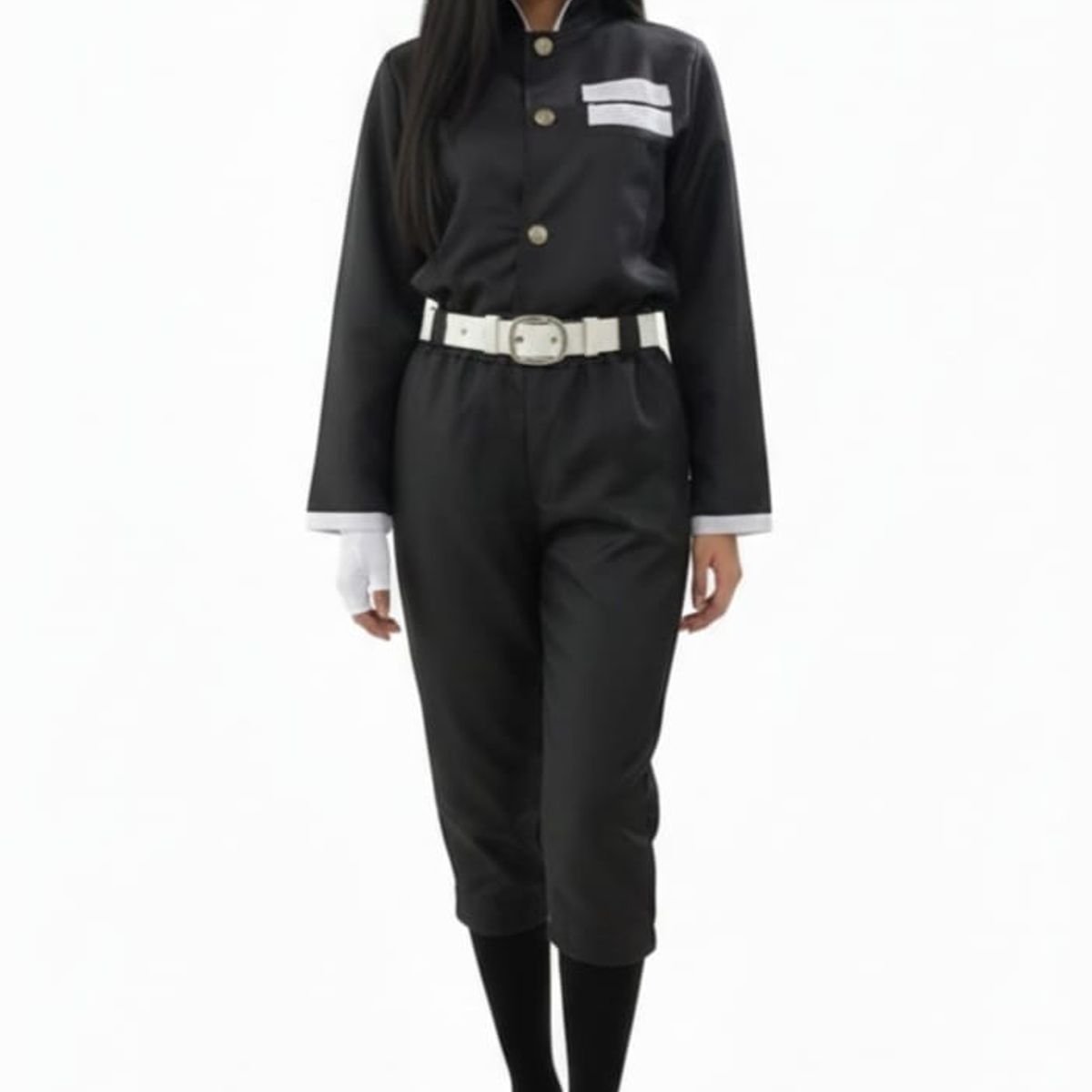 GENERICO - TRAJE DE CAZADOR DEMON SLAYER SACO PANTALON Y CINTURON - DJ MODAS