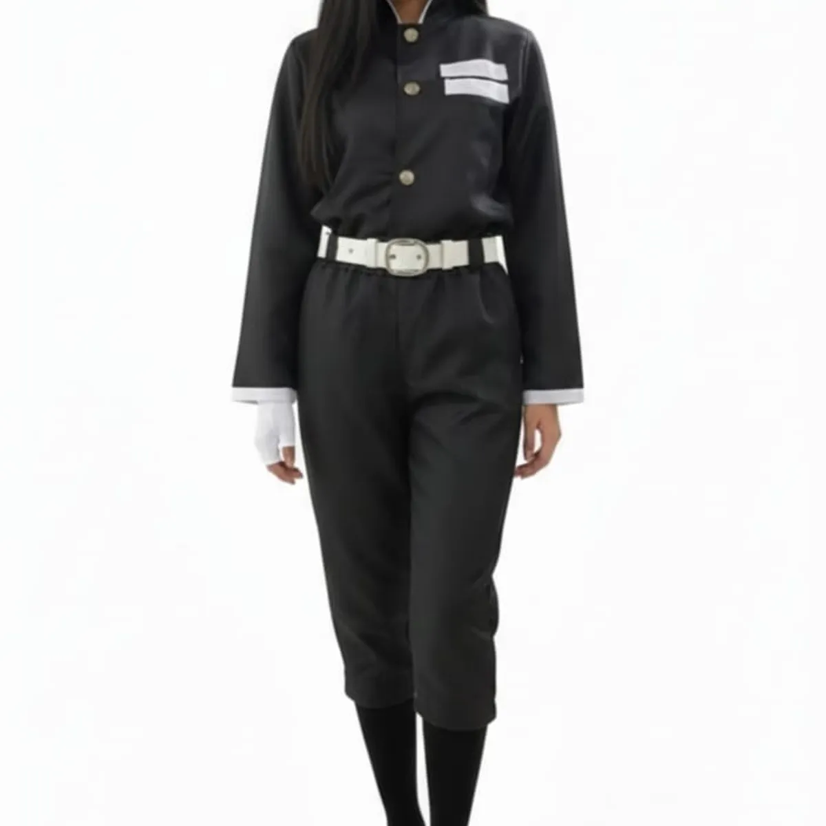 GENERICO - TRAJE DE CAZADOR DEMON SLAYER SACO PANTALON Y CINTURON - DJ MODAS