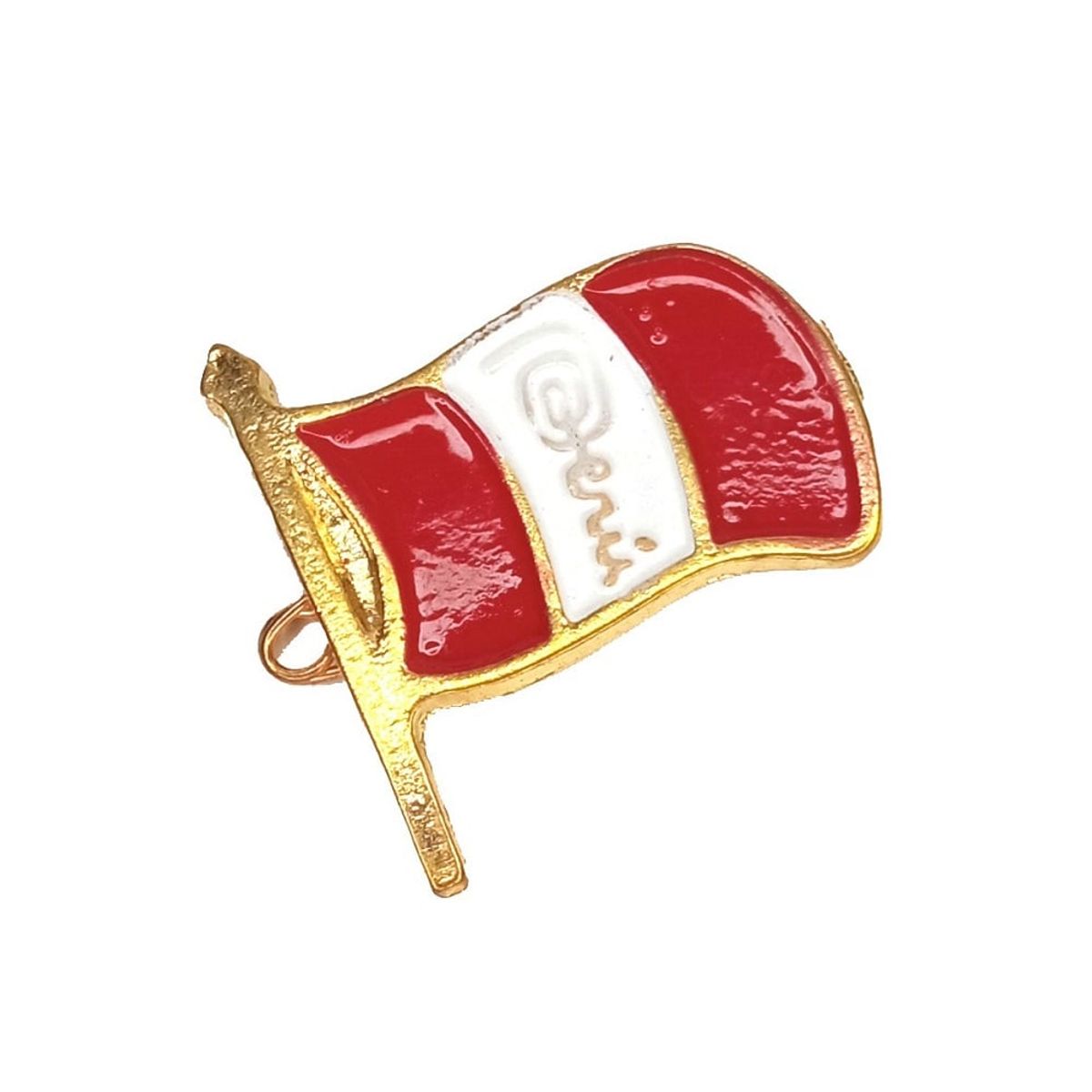 GENERICO - Set de 6 - Banderas y escarapelas Metálicas Con Imperdible