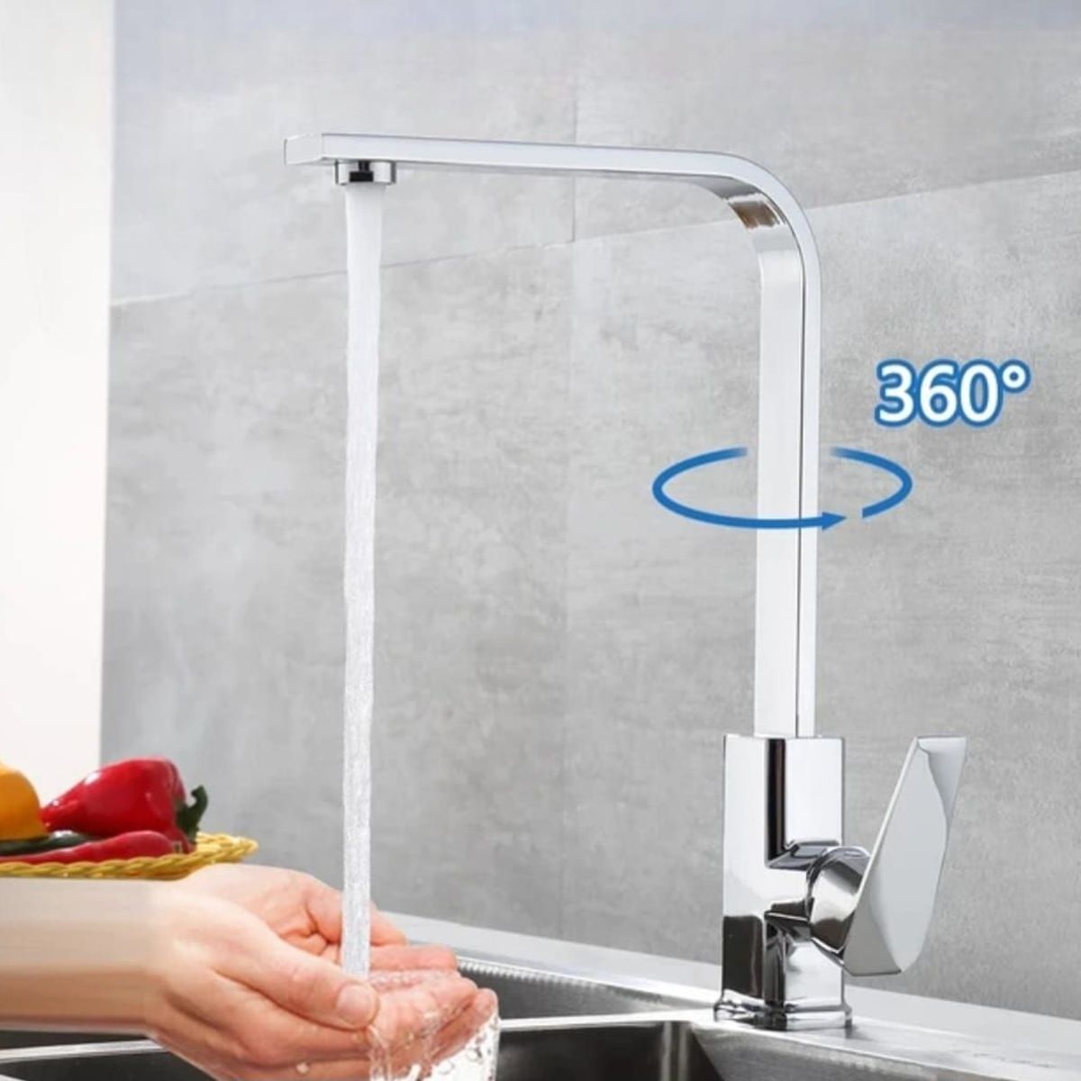 GENERICO - GRIFERIA  de COCINA  MEZCLADORA  GIRO 360 GRADOS MONOCOMANDO