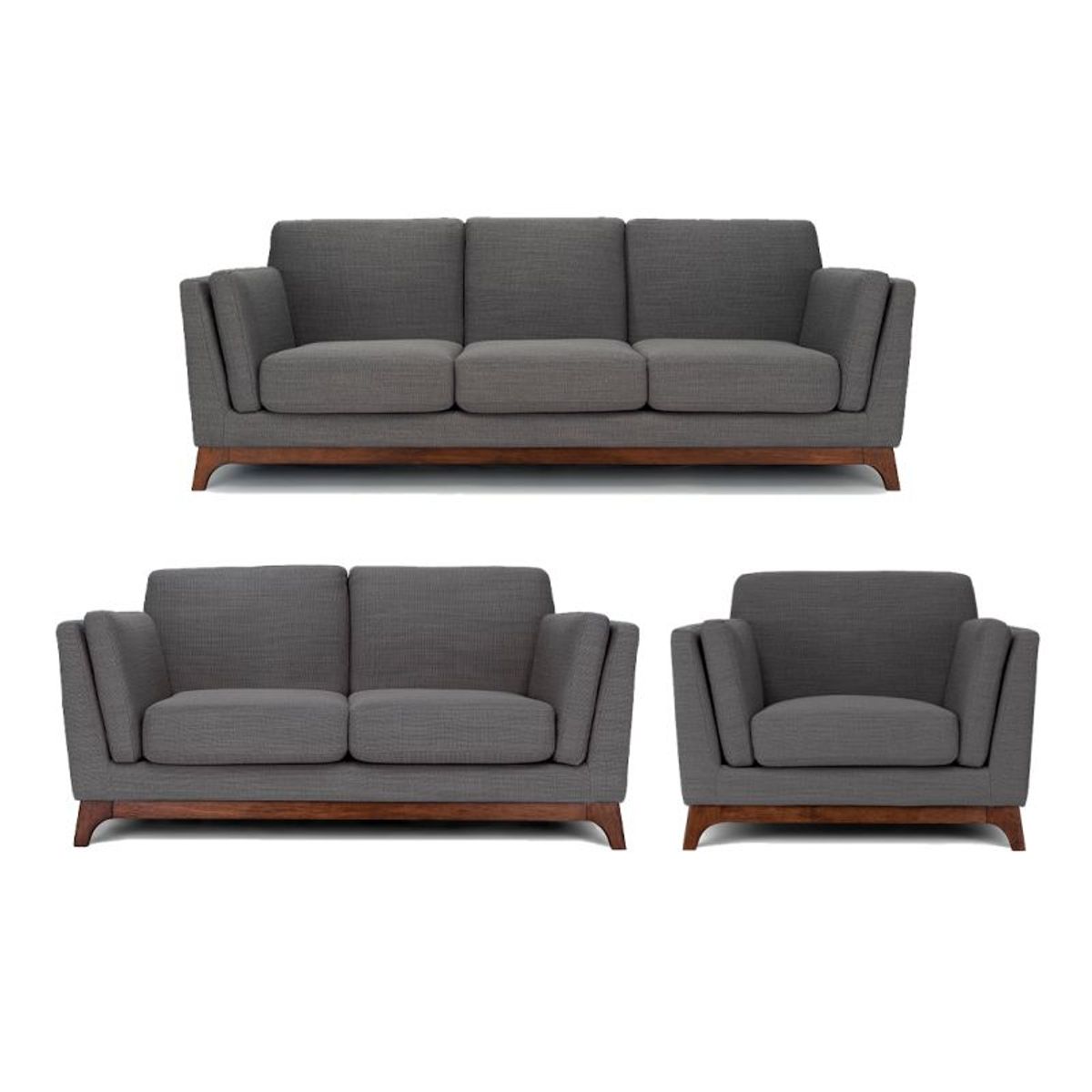 GENERICO - Juego de Sala 3 2 1 Hanna Living Furniture Gris