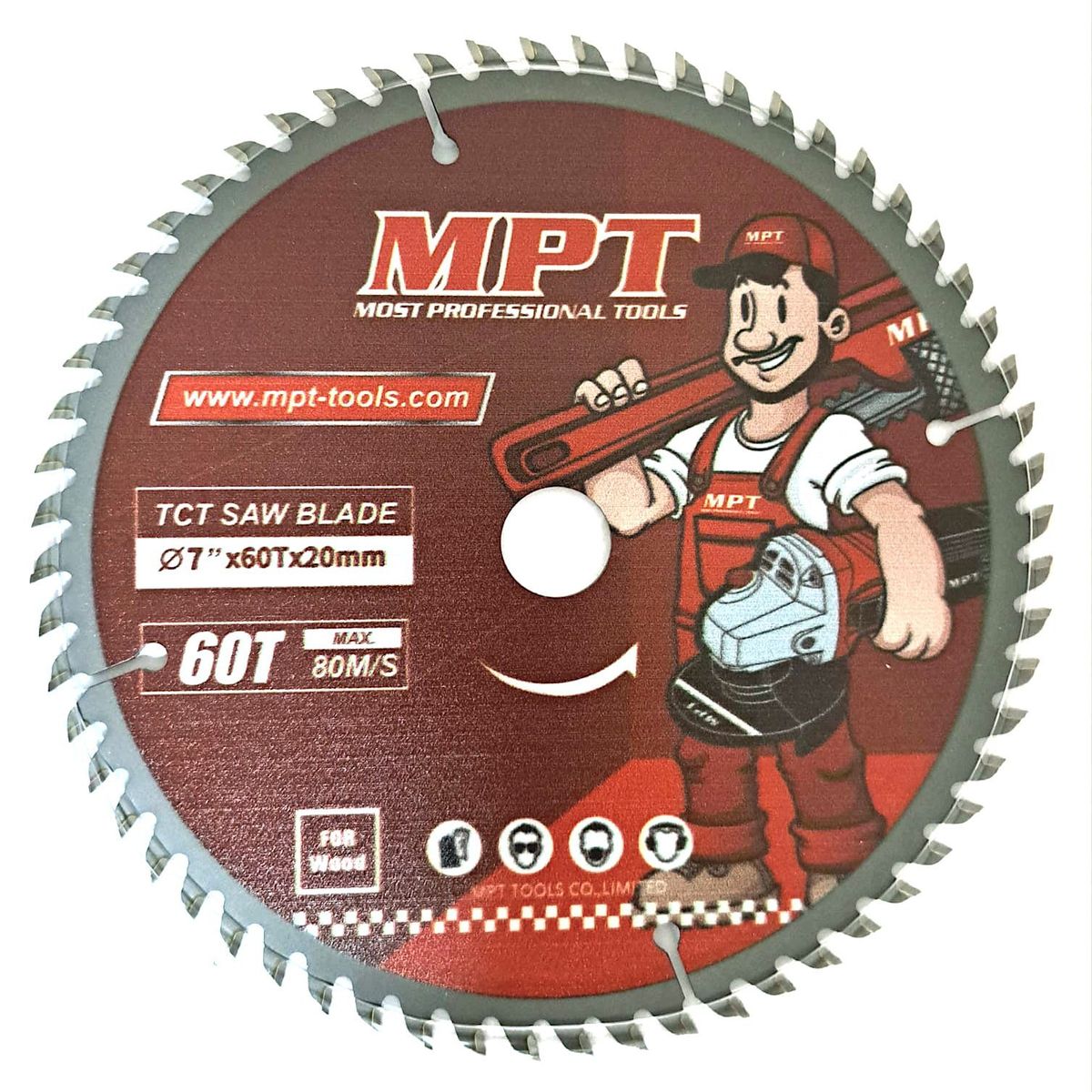 GENERICO - DISCO CORTE MADERA 7PULG 60T PROFESIONAL MPT TOOLS