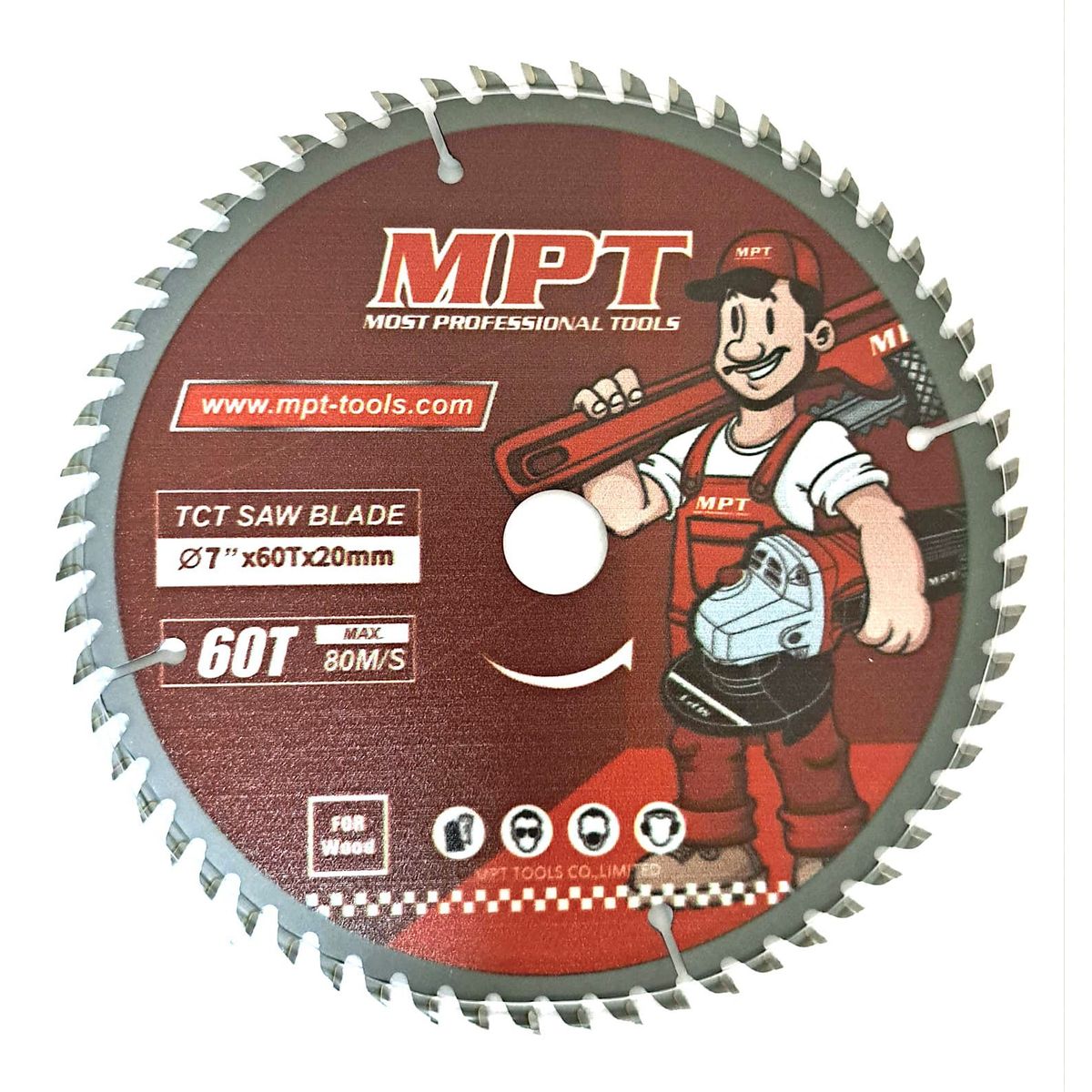 GENERICO - DISCO CORTE MADERA 7PULG 60T PROFESIONAL MPT TOOLS
