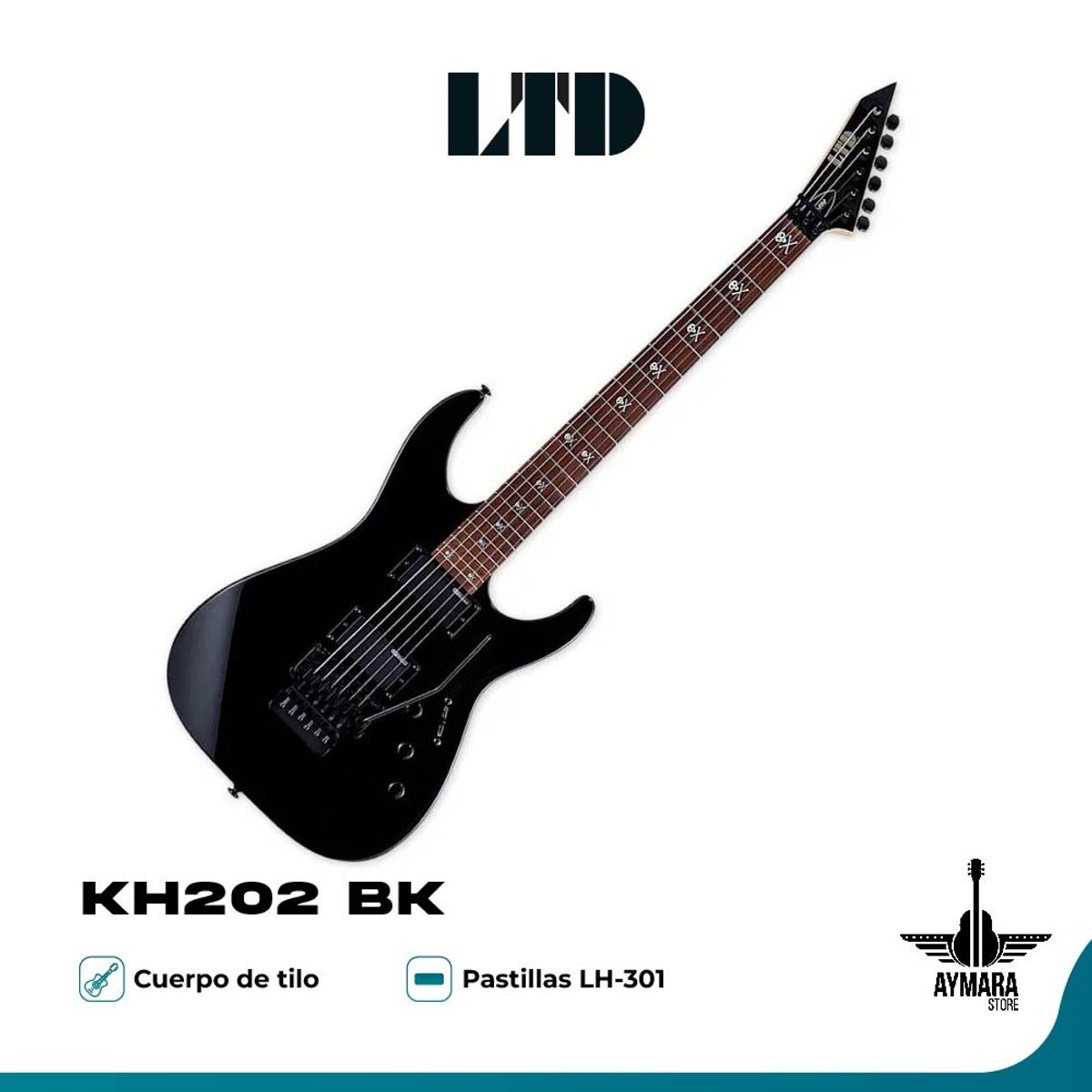 LTD - LTD KH202 BK GUITARRA ELECTRICA Kirk Hammet Signature