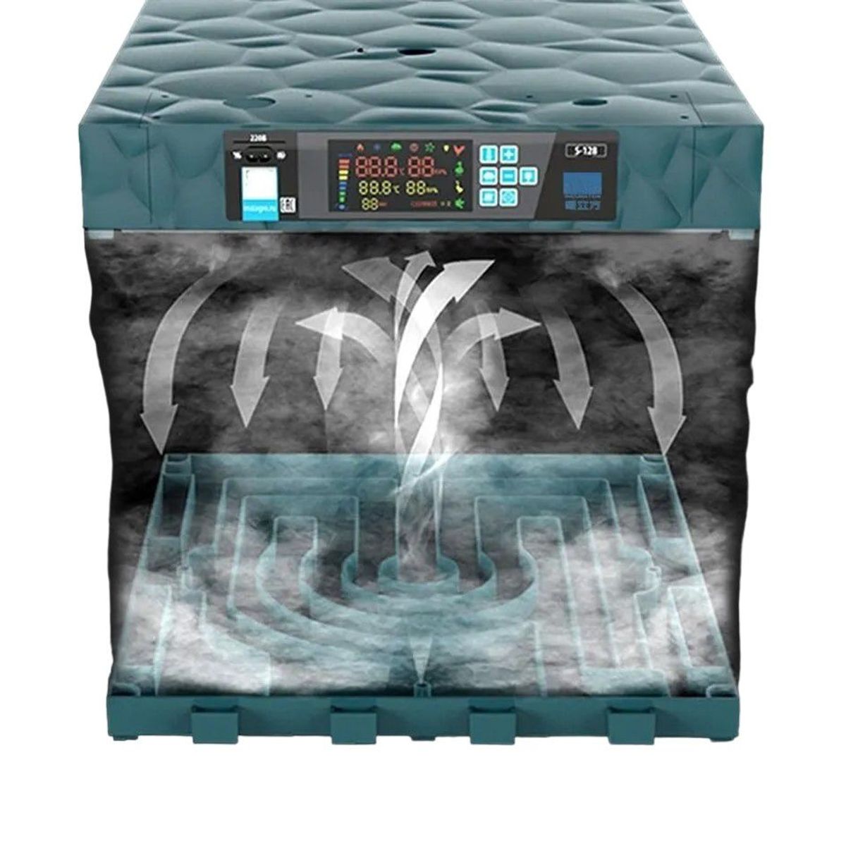 GENERICO - INCUBADORA AUTOMÁTICA DE 128 HUEVOS DUAL 220V-12V JERSIMPORT