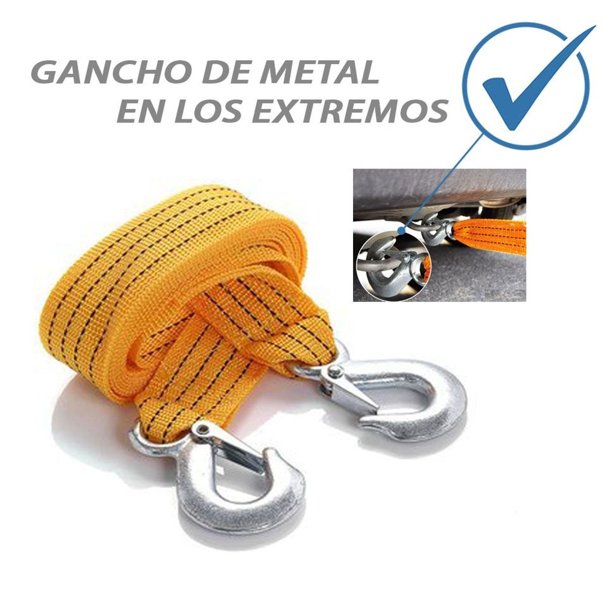 GENERICO - Cuerda De Remolque 5 Toneladas /soga/arrastre/Transporte.