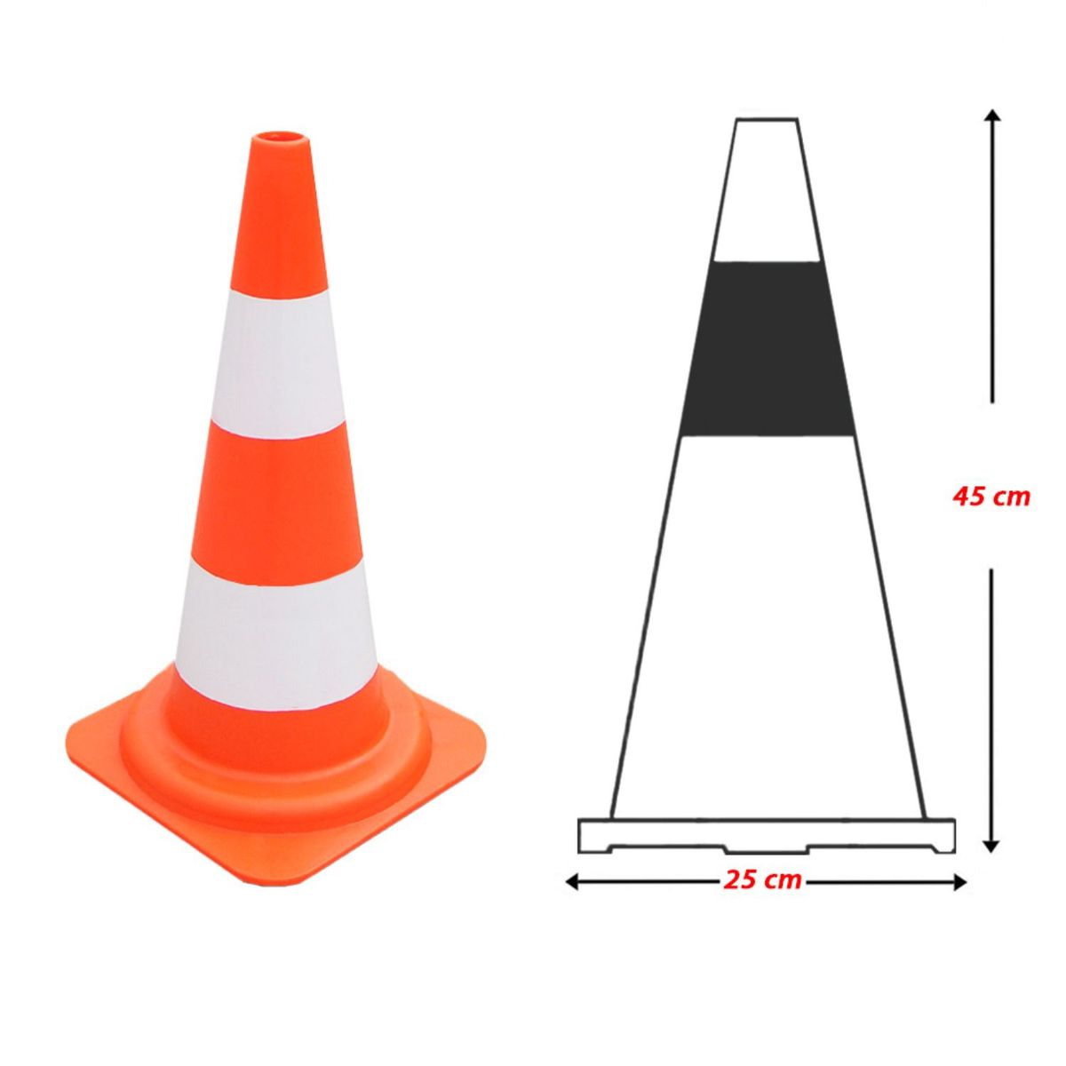 GENERICO - Cono De Emergencia 45cm SeguridadVialSeparador