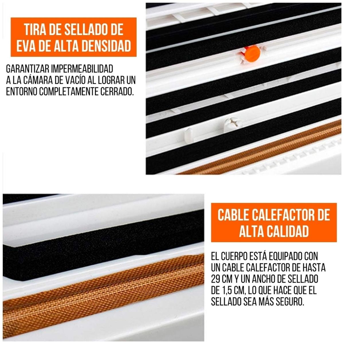 MINARI - Sellador de Bolsas al Vacío Eléctrico + 10 Bolsas para Alimentos S85