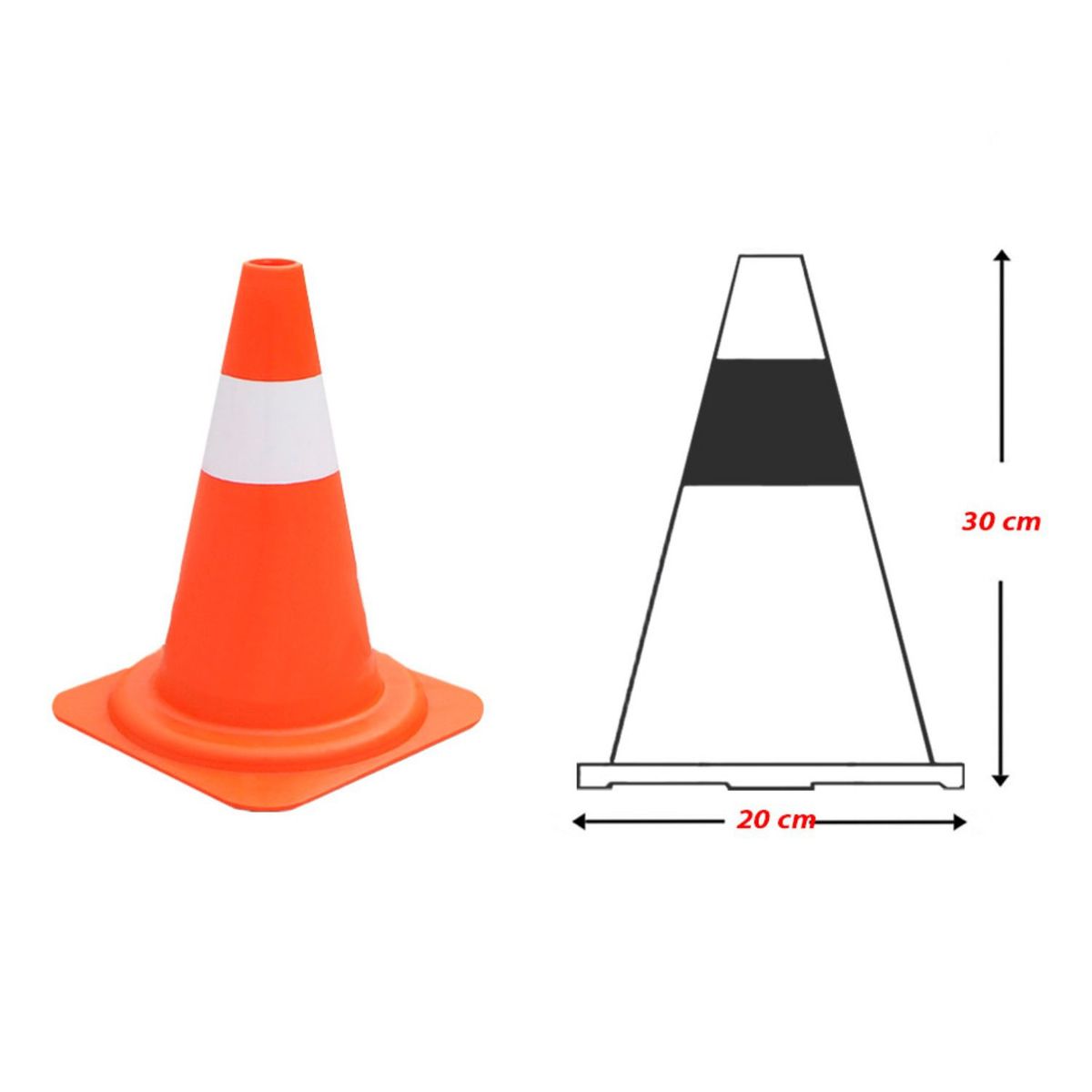 GENERICO - Co no De Emergencia 30cm SeguridadVialSeparador