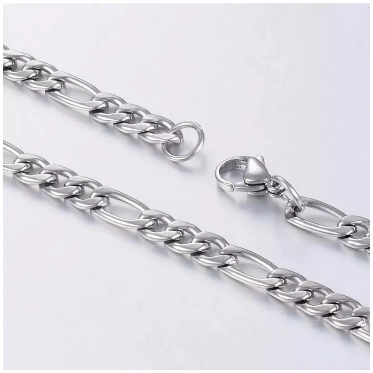 SIFRAH SHOP - Collar para hombre cadena de acero plateado tipo cartier