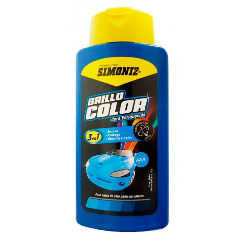 GENERICO - Cera Liquida De Auto Azul Simoniz 500ml 3en1
