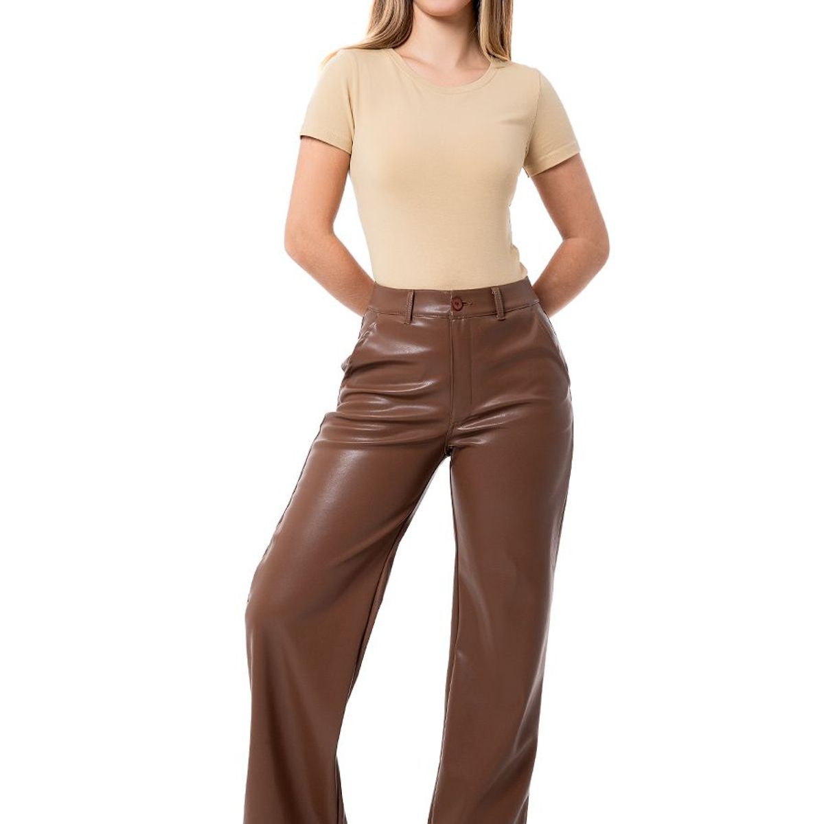 SQUEEZE - Pantalon Moda Cuerina Idira Mujer