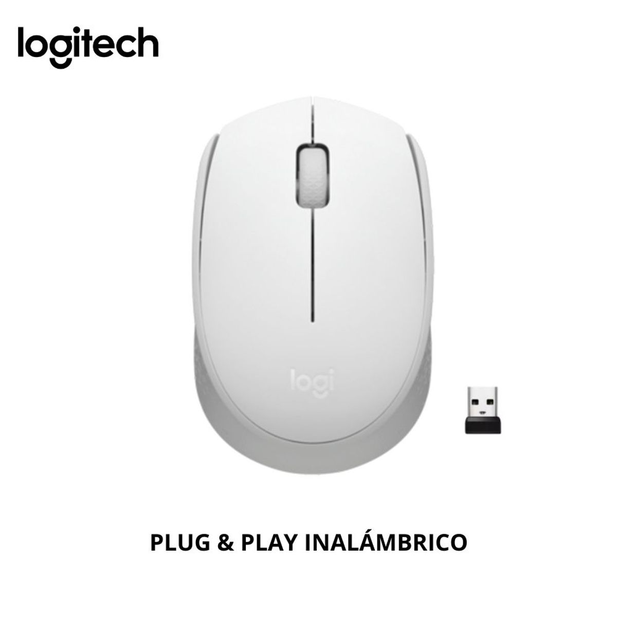LOGITECH - Mouse Inalámbrico Logitech M170 Blanco