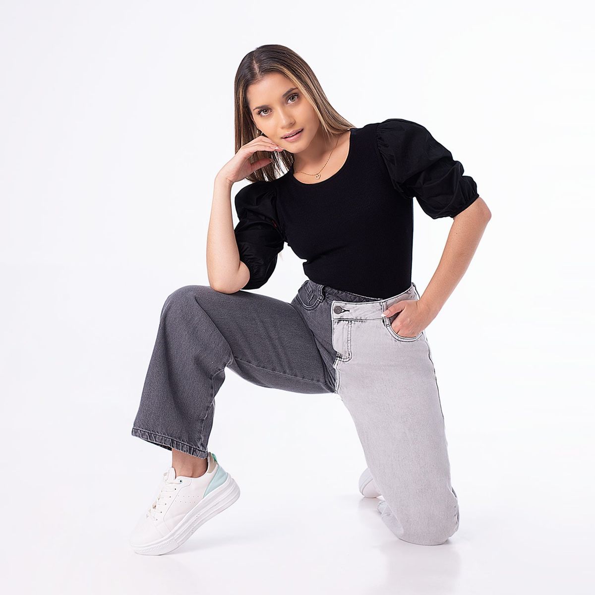 PIONIER - Pantalon Moda Denim Frila Mujer