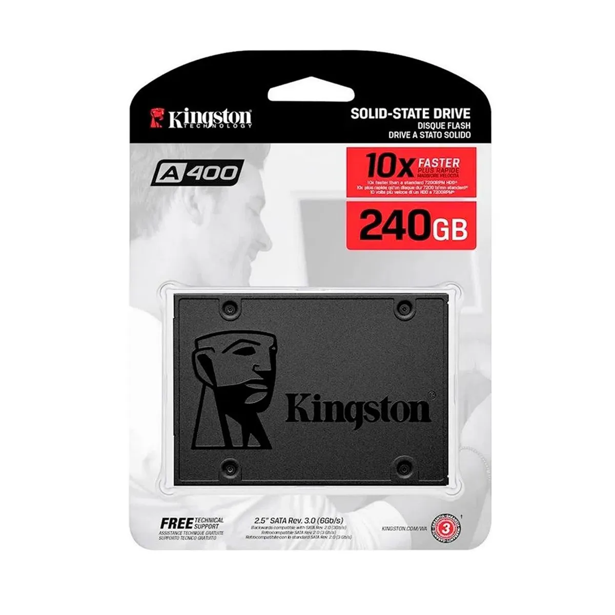 KINGSTON - Disco Duro Solido Kingston 240gb a400 sata 6gbs SDD