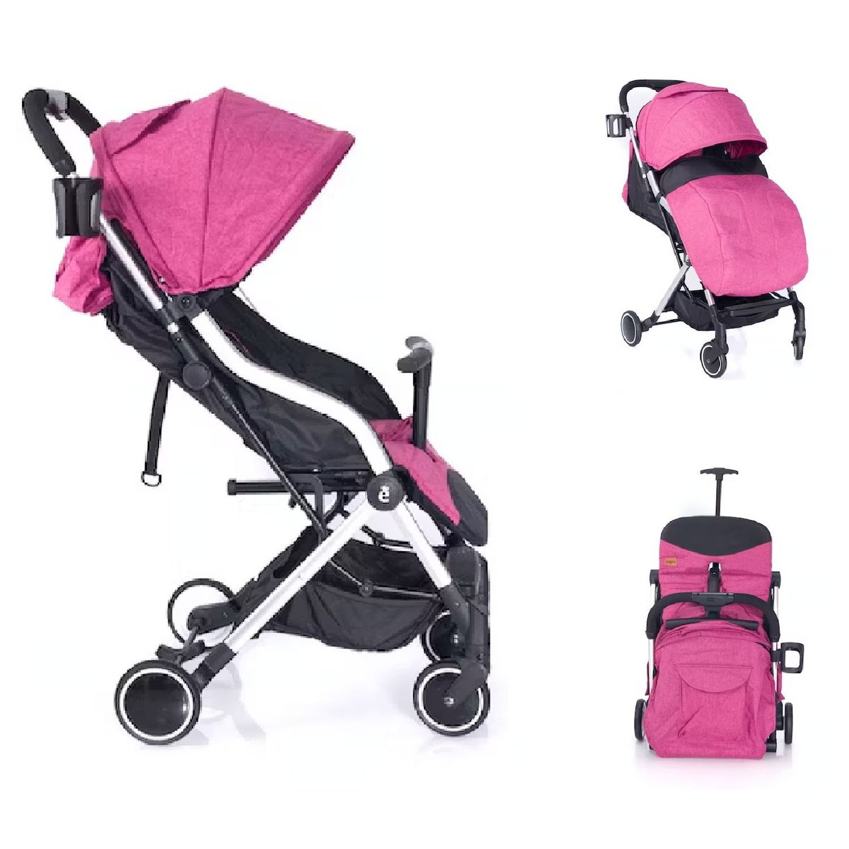 EVEZO - Coche de paseo estilo Maleta  Aventir-Rosado