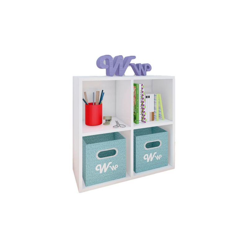 WONDER WOOD MUEBLERIA - Organizador Juguetero Montessori Wonder Wood Muebleria de 4 Compartimientos Melamina Blanca
