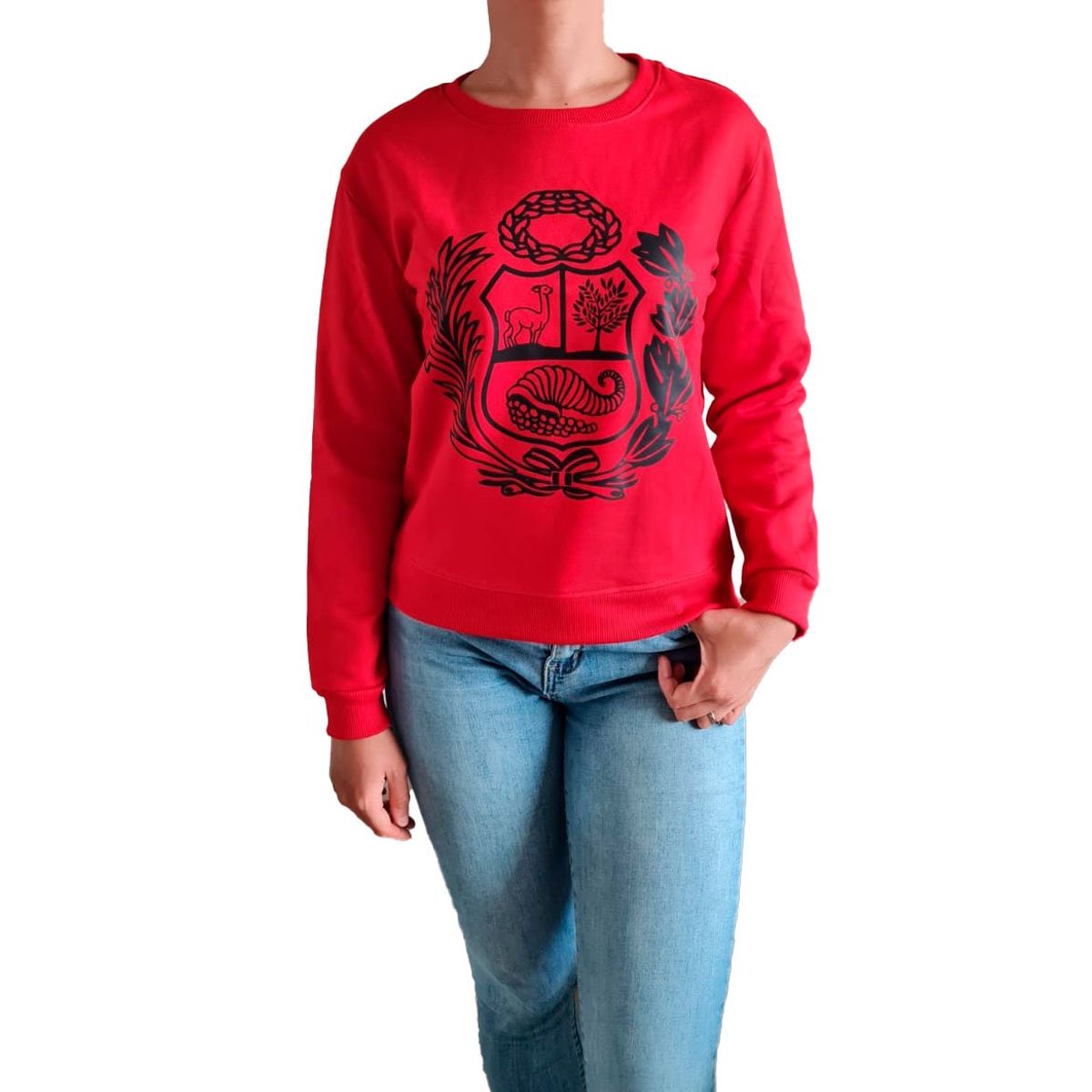 GENERICO - Polera Mujer Diseño Escudo Nacional - Rojo