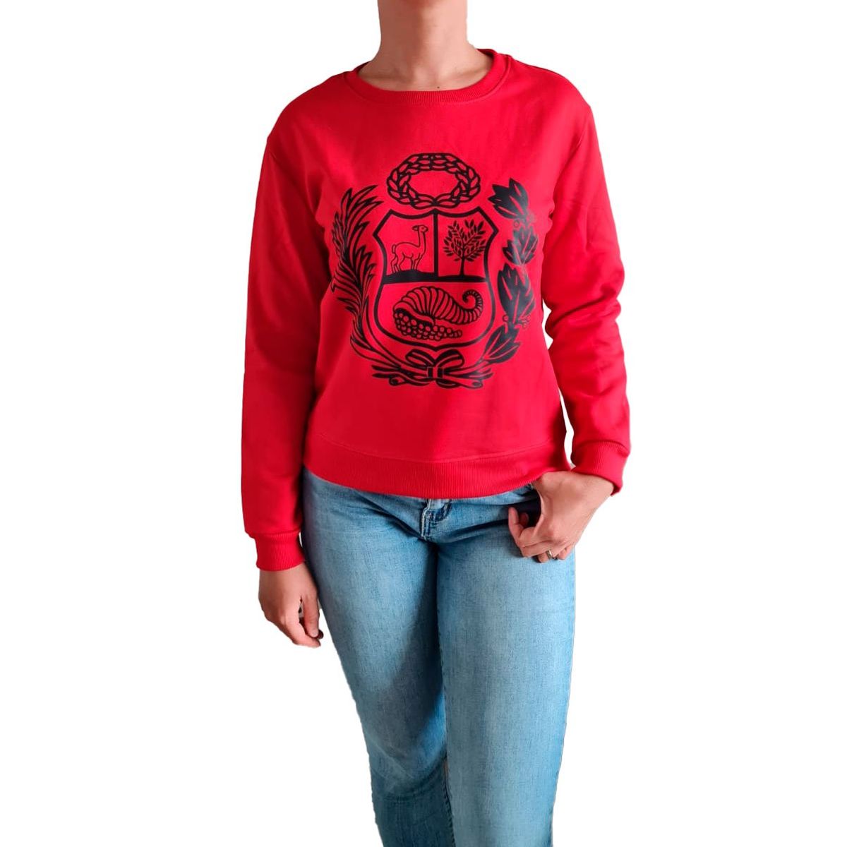 GENERICO - Polera Mujer Diseño Escudo Nacional - Rojo