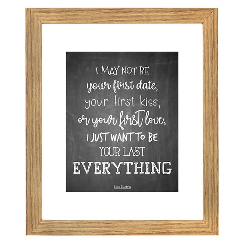 CASA PIZARRO - Cuadro con dedicatoria "Your last everything", 23 x 28 cm