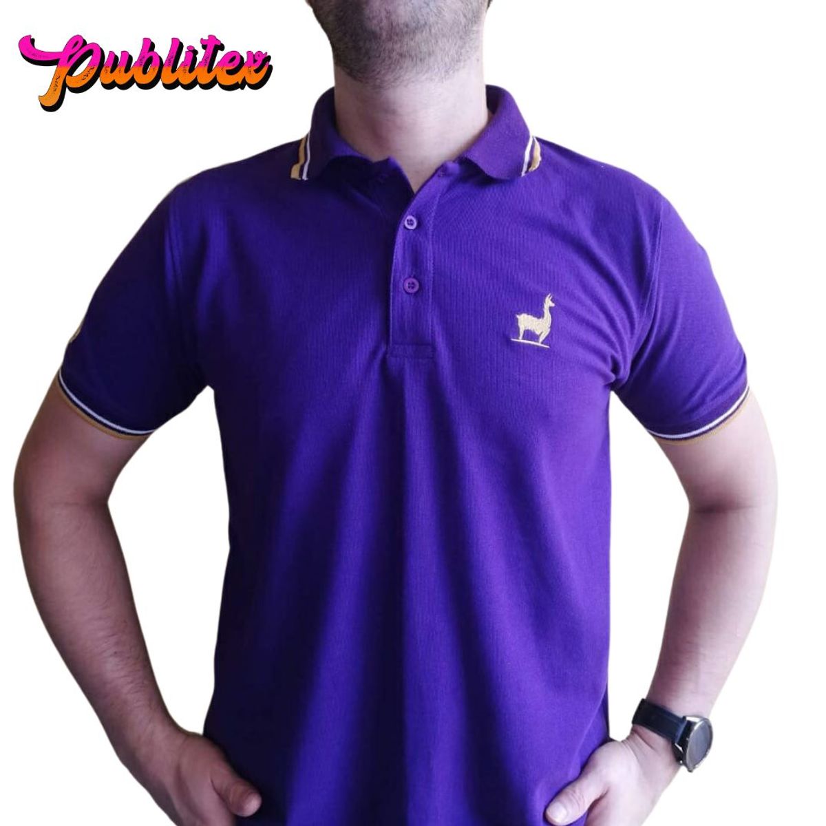 PUBLITEX - CAMISERO PIQUE PERÚ UNISEX ESCUDO NACIONAL  L